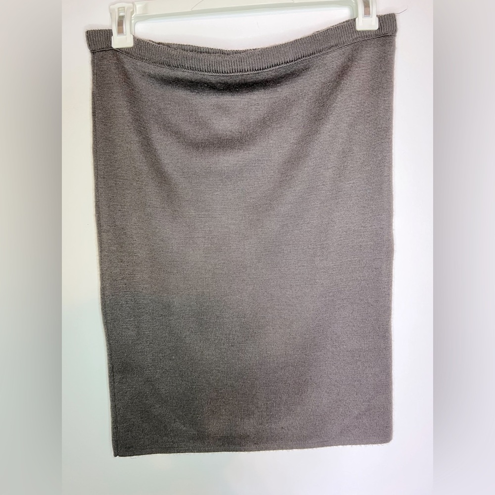 Vintage Rodier Grey New Wool Pencil Skirt Made in France Dark Academia